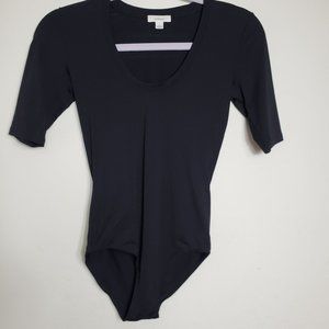 Aritzia Wilfred Scoop Neck Bodysuit Black Sz S